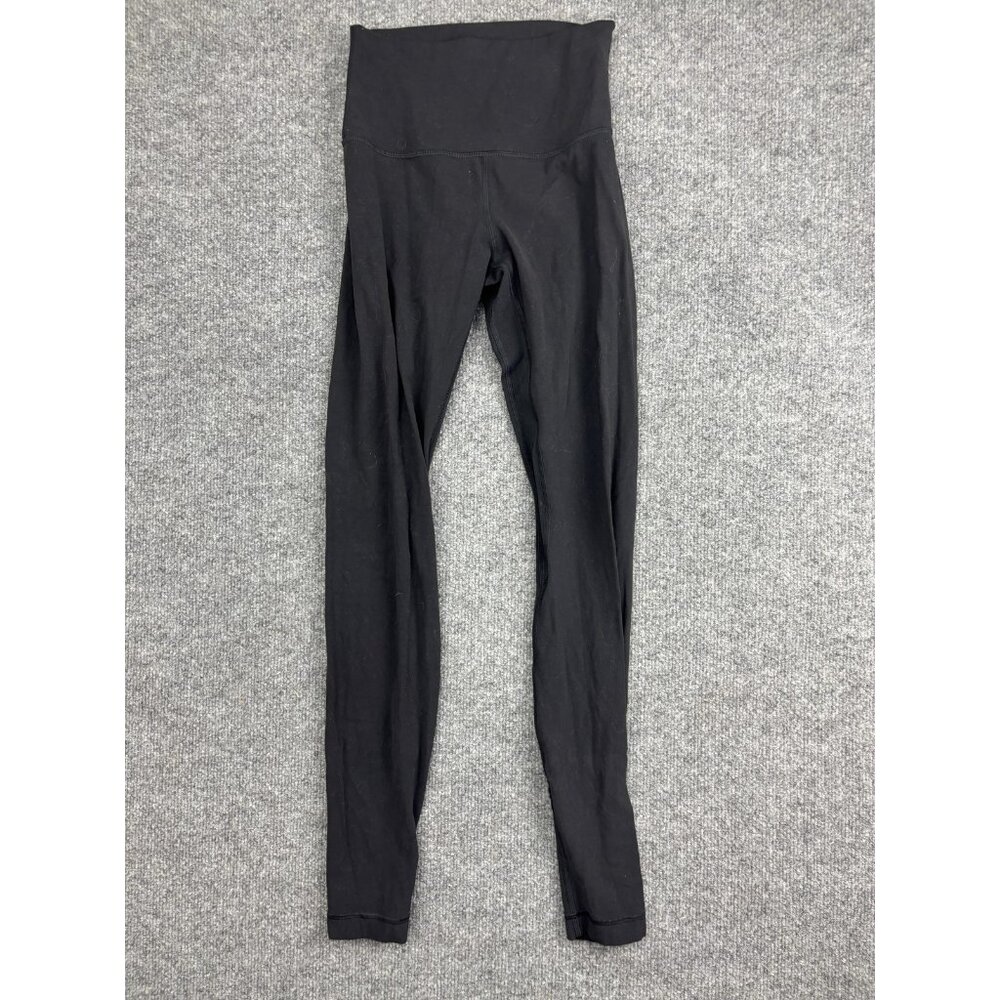 Lululemon Leggings Womens 4 Black‎ High Rise Ankle Tight Yoga Pants Athletic Gym